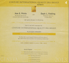 Century International Quality Era Award 2011 on Geneva 